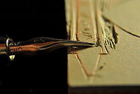 Linoleum is popular as an artist's material.   Photo: Kim Love/Flickr