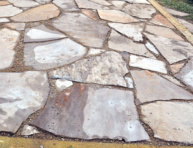 Flagstone patio and photo by Kevin Stevens of KMS Woodworks