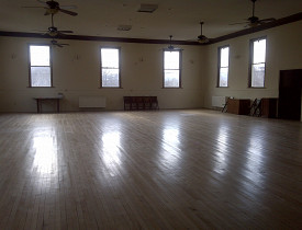 Inside the Guiding Star Grange in Greenfield, MA. Photo by Cris Carl.