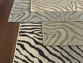 Zebra Belgique Indoor/Outdoor Rug from Ballard Designs via BallardDesigns.com