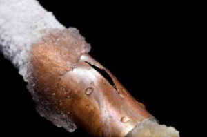 frozen burst  pipe