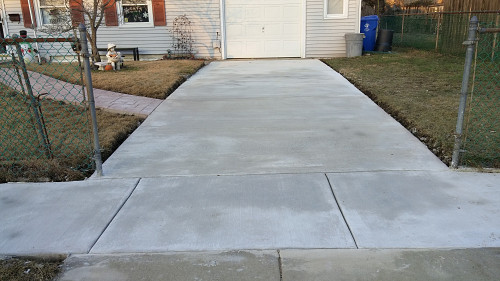 Smooth new sidewalk install