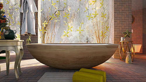 Freestanding tub by DarthZuzanka/pixabay