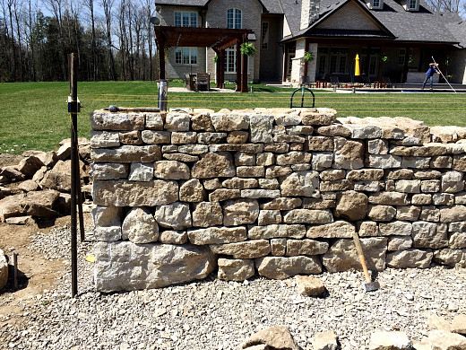 Dry stone walling as front yard fence/courtesy John Bland Stonecraft