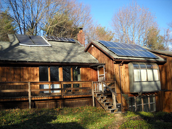 John Howard's solar home.  Photo: Cris Carl