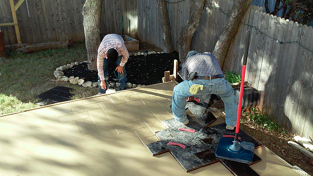Stamped concrete process